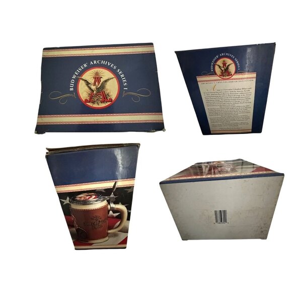 Budweiser Archive Series Beer Stein 1983 Colombian Exposition Ceramic New Box - Picture 12 of 12